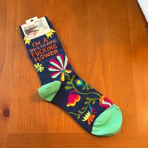 Blue Q Women’s Socks - Bold Floral Statement